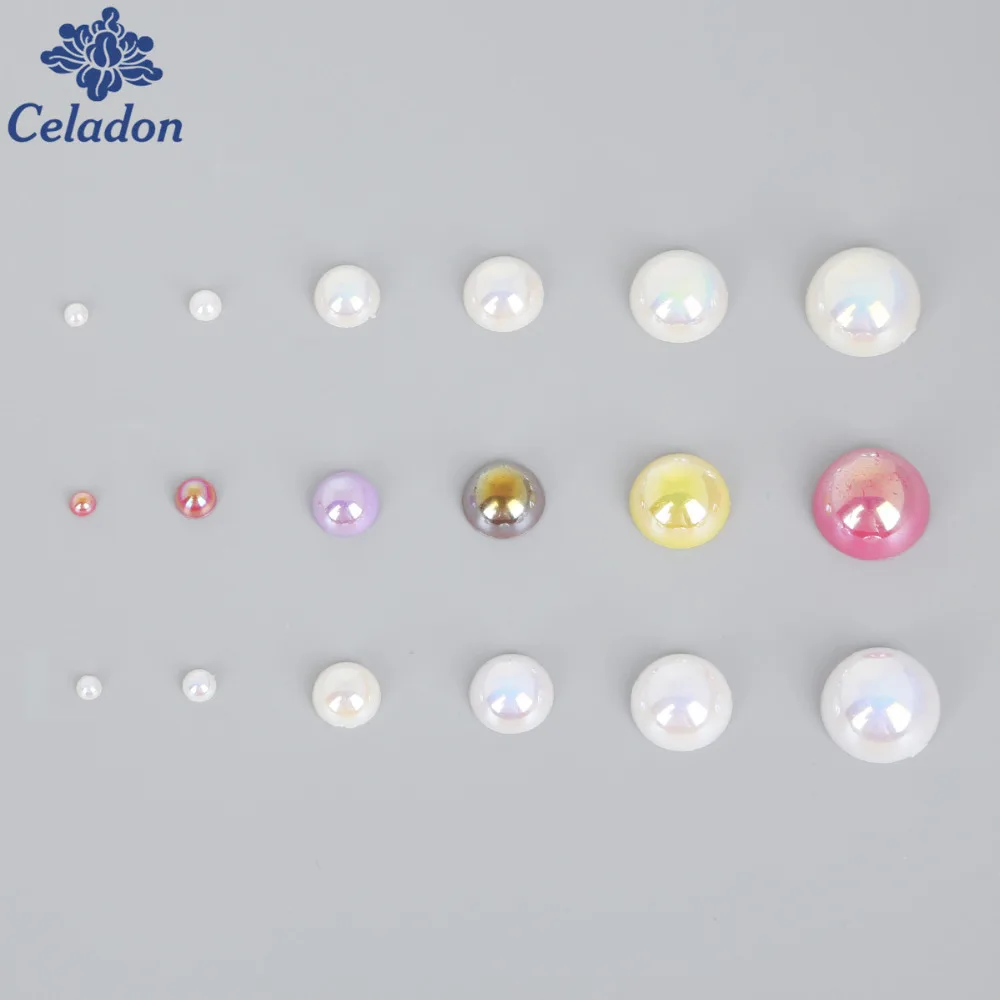 Полукруглые бусины из АБС пластика с имитацией жемчуга|pearl half|pearls half roundbeads beads |