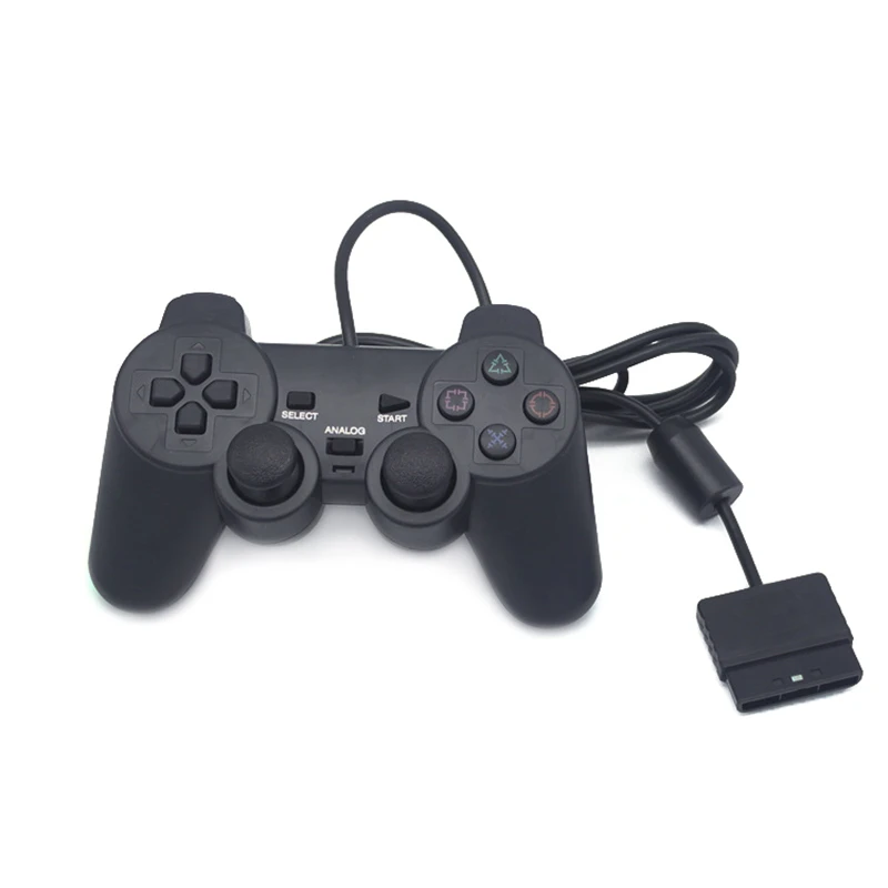 Для PS2 игр 1 7 м проводной геймпад джойстик для контроллера Playstation 2 Вибрационная