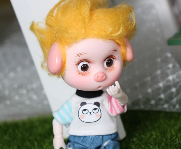 1/12 BJD кукла 26 шарнирное тело 15 см мини кукла Lucky pig ob11 кукла с экипировкой обувь макияж и Коробка Набор подарочных игрушек