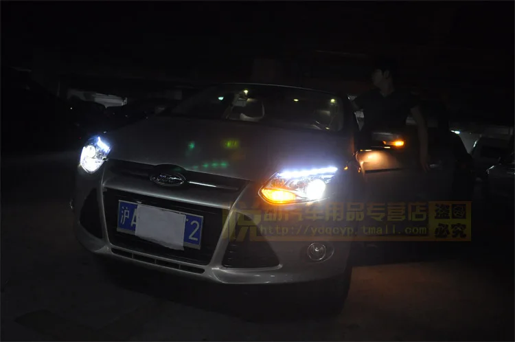 Автомобильные товары, автомобильный Стайлинг для Ford Focus 3 светодиодный налобный фонарь 2012-2013 для focus ST style светодиодный DRL H7 Hid опция Angel Eye Bi Xenon луч