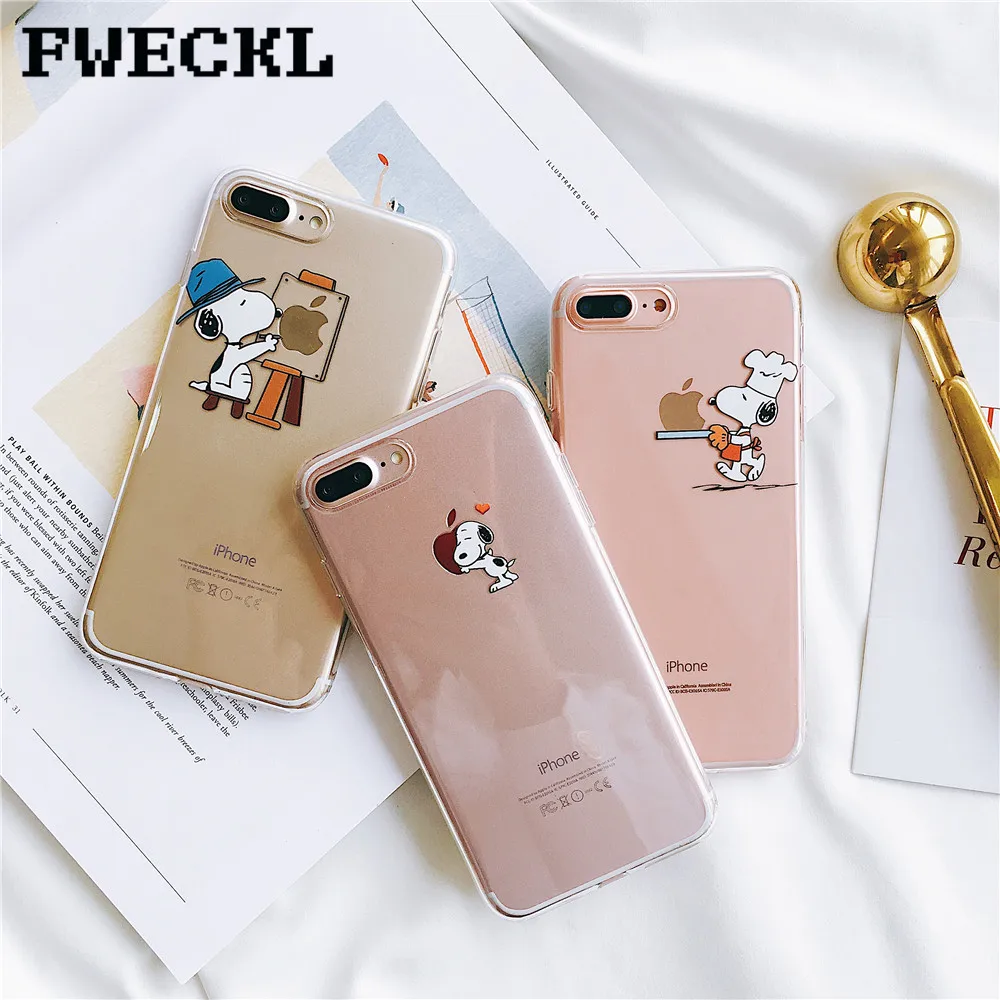 Милый чехол для телефона с рисунком собаки 6 S 7 8 Plus X силикон iPhone XR XS MAX прекрасный