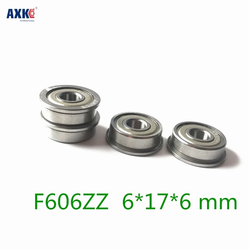 Axk F606zz подшипник Abec 5 (10 шт.) 6*17*6 мм фланцевые F606z шарикоподшипники F606 Zz 6*17*19*6*1 2 мм|zz|