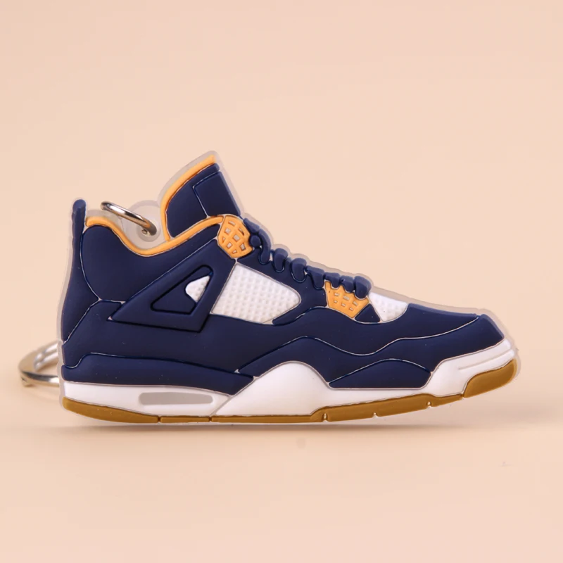Picture Color06 Брелок Новые экзотические мини Jordan 4 Ретро обуви ключевая цепь Для мужчин и Для женщин детские подарочные брелки на баскетбольных кроссовок ключ держатель Porte Clef - Цвет: Picture Color06