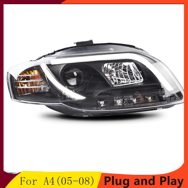 

Car Styling for Audi A4 B7 Headlights 2005-2008 A4 B7 LED Headlight DRL Lens Double Beam H7 HID Xenon bi xenon lens