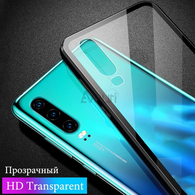 Чехол для телефона Huawei P30 Lite P20 P40 Pro Mate 20 30 Nova 5T прозрачный стеклянный чехол Honor Plus 20S