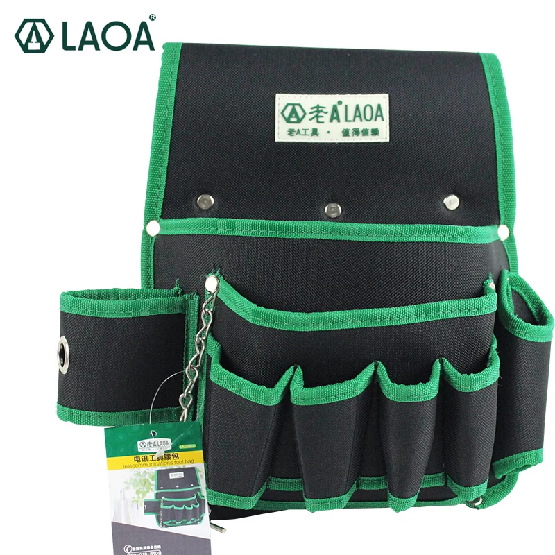 

LAOA Electrician Hanging Bag Multi-Functional Tool Belt Bag Tool Pockets Oxford Cloth Wear-Resistant Bag