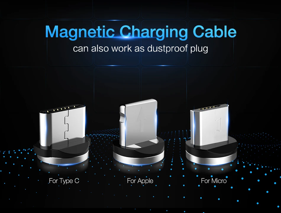 1 м 2 м светодиодный магнитный 3 в 1 USB кабель для iPhone X 11 7 6 XR телефон type-C кабель для samsung huawei Xiaomi Micro usb кабель для зарядки