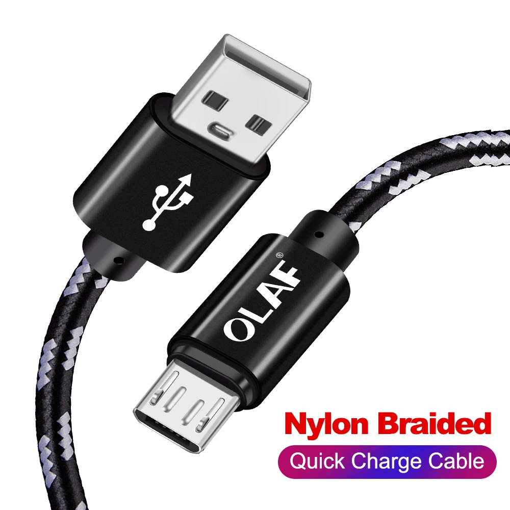 Кабель Micro USB OLAF для быстрой зарядки и передачи данных 3 А Samsung S7 Xiaomi Huawei LG Android