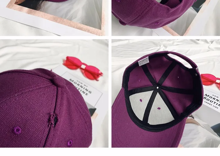 Мода Gorras летние фиолетовые бейсболки женские корейские Ulzzang Harajuku Милые простые хип хоп бейсболка Рик и Морти кепки s