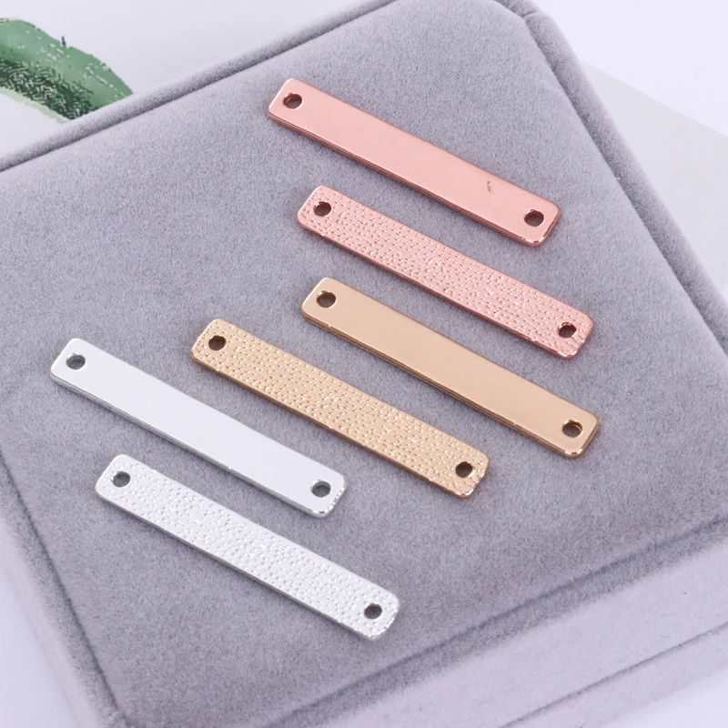 Metal Stamping Rectangle Charm DIY Necklace Jewelry Making Crafts Handmade Accessories