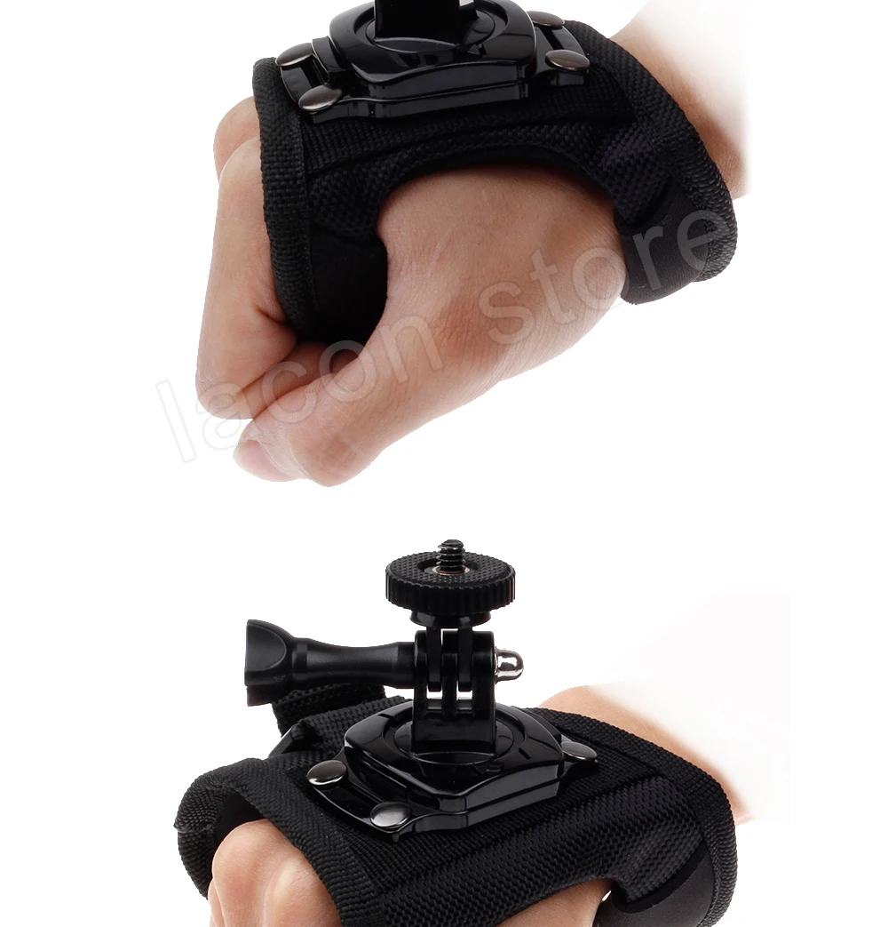 360 Degrees Wrist Band Arm Strap Belt Tripod Mount for GoPro Hero 8 7 6 5 4 Camera Fist Adapter Band Case for Go Pro Accessories