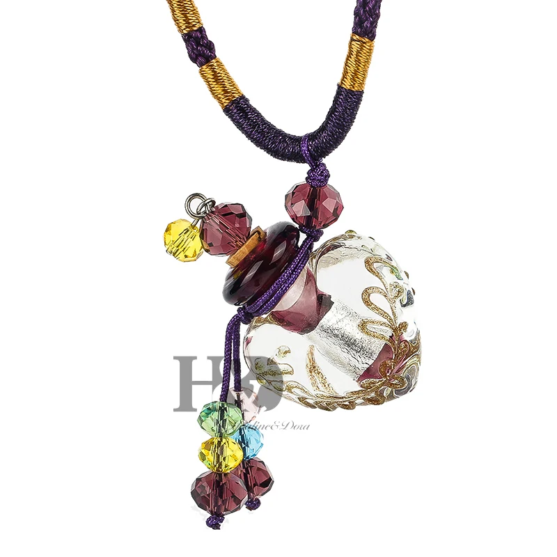 H &amp D кулон из муранского хрусталя диффузор эфирного масла сердце флакон духов