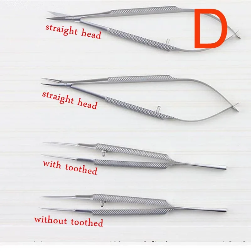 14cm ophthalmic microsurgical instruments Needle Holder Micro scissors Tweezers hand surgery four of equipment Package