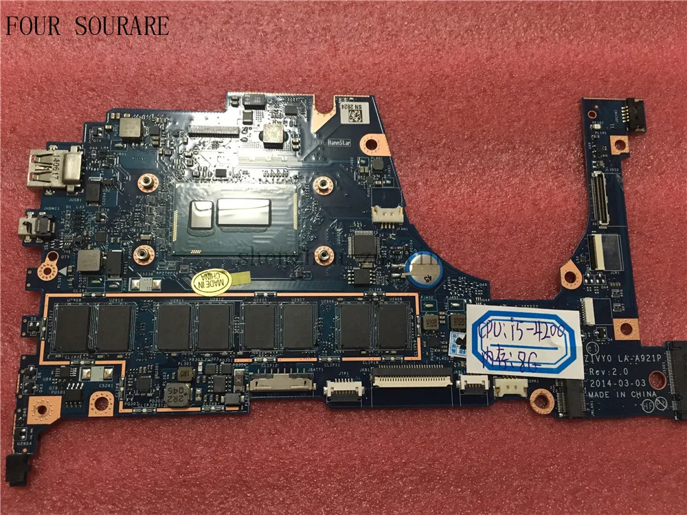 Четыре источника для YOGA 2 13 материнская плата ноутбука I5 4200U CPU 8 Гб RAM ZIVY0 LA A921P