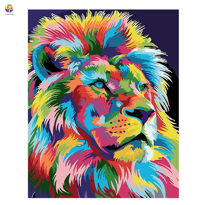 Набор для рисования по номерам на холсте Лев | Дом и сад