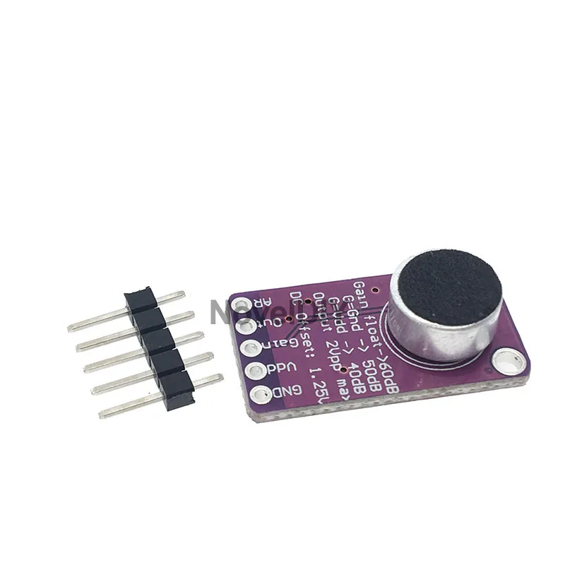 MAX9814 Microphone Amplifier Board Module Auto Gain Max 40dB/50dB/60dB Frequency 20Hz - 20 KHz 2.7V-5.5V With Pins for Arduino |