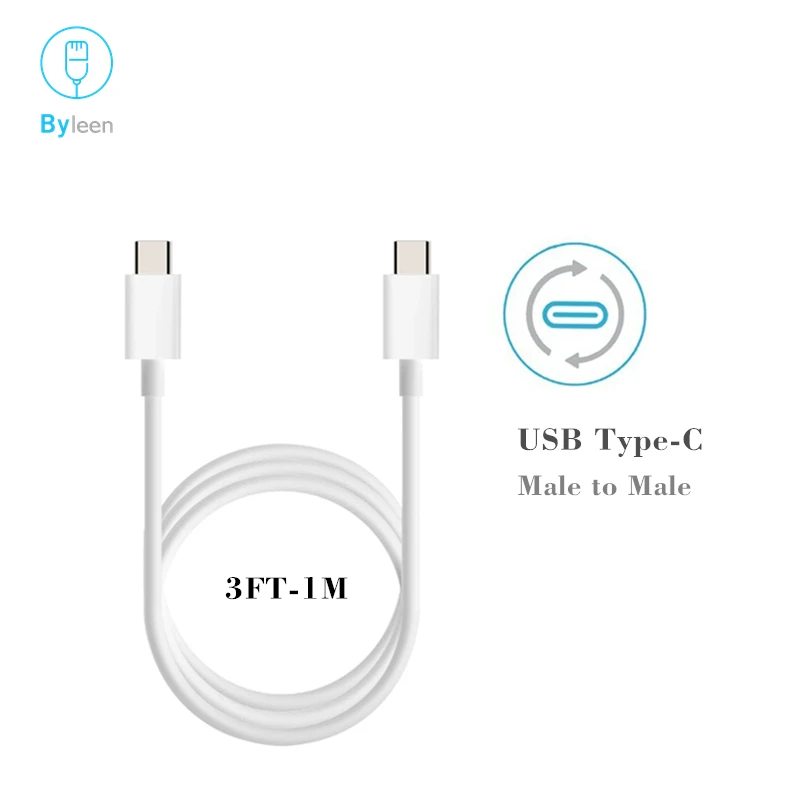 Byleen USB C к USB C type C кабель папа-папа 2.4A PD Быстрая зарядка данных зарядное устройство кабель для iPad Pro MacBook Pro samsung
