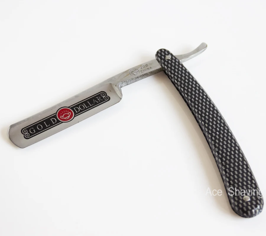 Barber Shaving Set Folding Knife Straight Razor Blade Sharpening Paste Leather Strop Stone Beard Brush