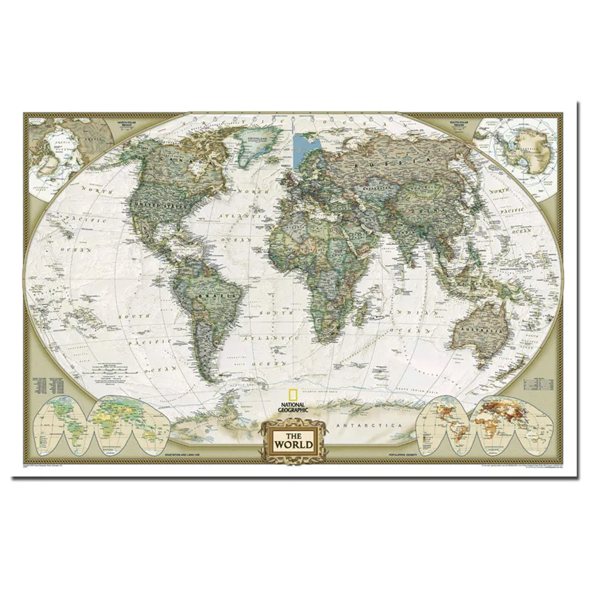 1 панель современная абстрактная карта живопись на холсте настенная куадро мира