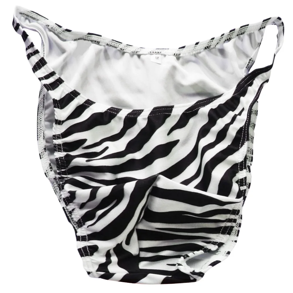 

New Zebra Black&White Hot Sexy Men's Briefs Bulge Pouch Underwear Underpants Bikini Sexy Lingerie Gay Mens Panties