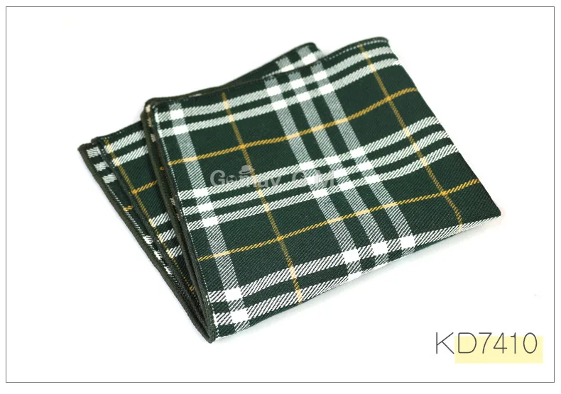 High Quality Cotton Mens Pocket Square Adult Plaid Hankerchief Scarves Vintage Hankies Men's Hanky Square Handkerchiefs