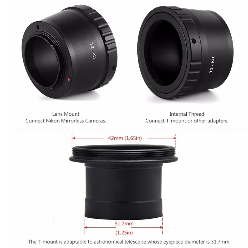 T образное кольцо для адаптера камеры Ca non SLR/DSLR + 23 2/24 5/31 7/42 мм окуляр порты