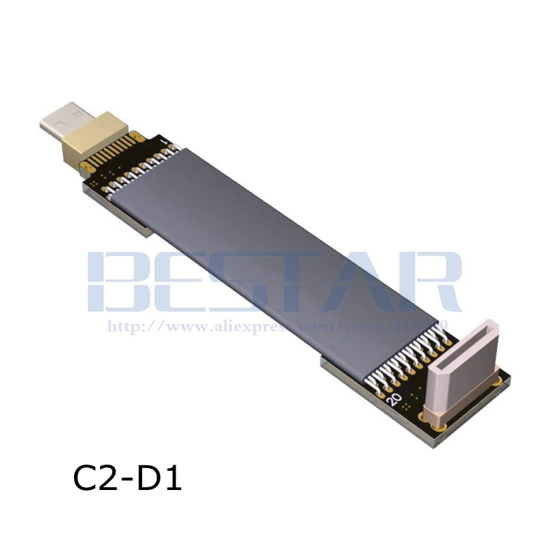 C2 D экранированный FPV Mini HDMI 2 0 Тип C вверх угол к Micro вниз разъем 4K 60 Гц HD плоский FPC