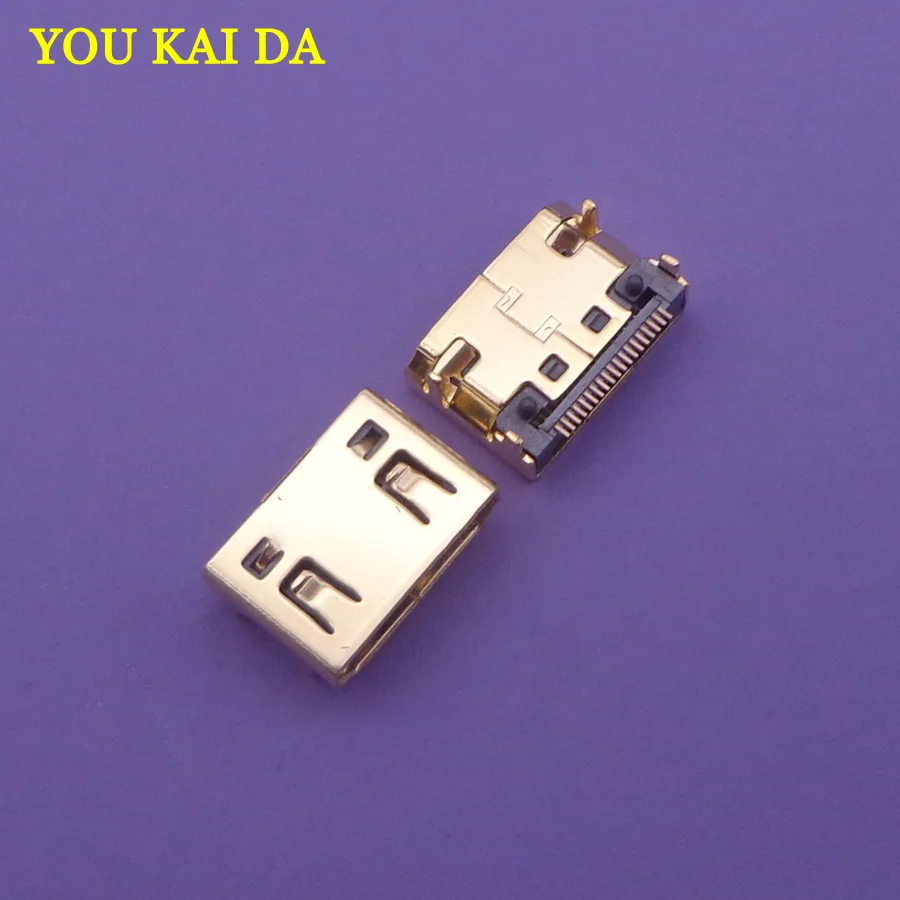 100 шт. женский 19pin USB входом HDMI совместимых Разъем SMD Оплавления пайке правый угол