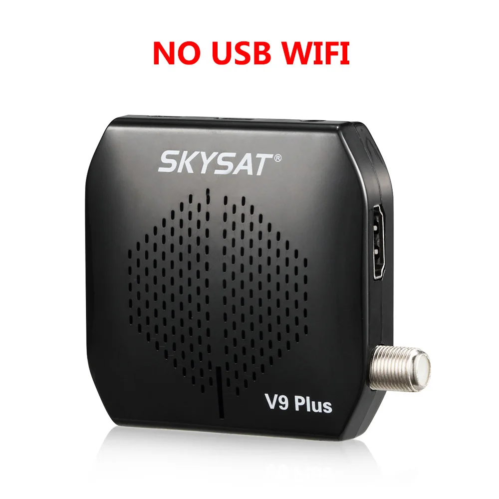 Skysat V9 Plus Мини Full HD цифровой спутниковый ресивер DVB-S2 MPEG-4 AC3 поддержка Youtube Cccam Newcam авто-ролл PowerVu Biss ключ - Цвет: no usb wifi