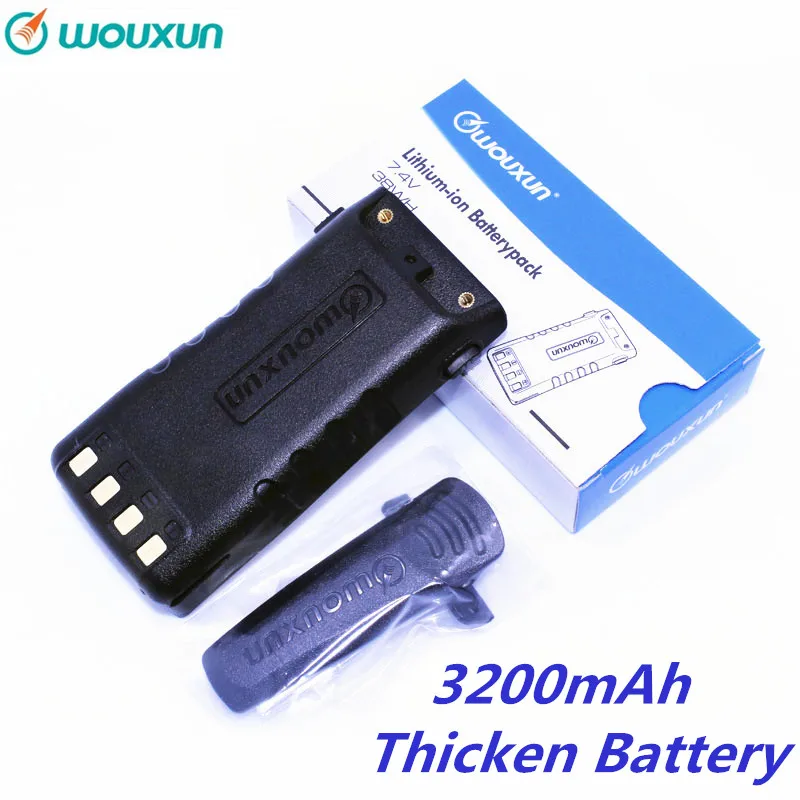 Wouxun DC 7 4 V Высокая емкость 3200mAh(23.68Wh) запасной литий ионный утолщенный Аккумулятор