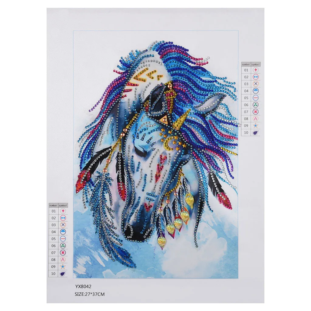 5D частичное дрель вышивки крестом Наборы с украшением в виде кристаллов стразы конский хвост особой формы алмазов картина DIY искусства вышивки ремесло 12JAN30