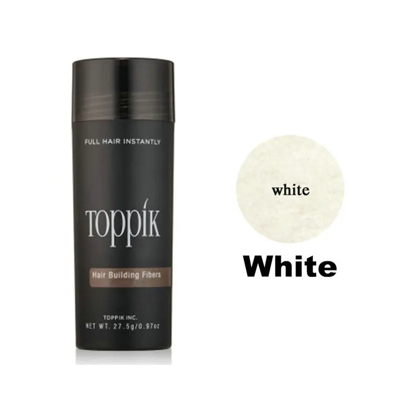 Dexe волокон для наращивания волос Sparse Hair Bald Sunburst лечение кератиновые волосы для роста укладки мощных волокон черный 22 г - Цвет: white