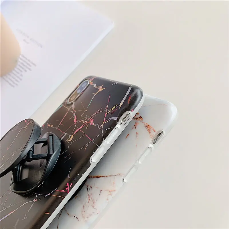 FLYKYLIN Case For iphone X XS Max XR 6S 6 7 8 Plus Back Cover Classic Black White Art Marble Phone Cases Soft IMD Silicone Coque |