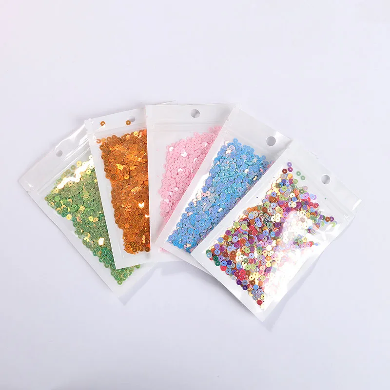 Блестки с золотыми блестками для шитья 4 мм отделка пайеток дизайна ногтей