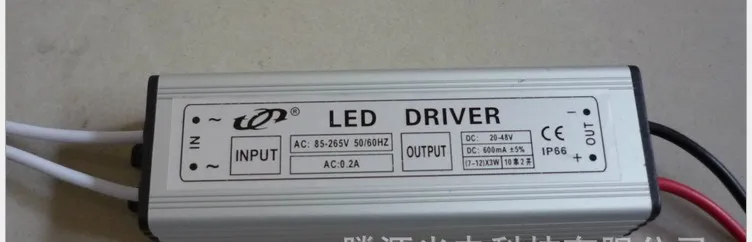 

1pcs 7-12x3w led driver Aluminum case waterproof ip66 600ma for high power led lights