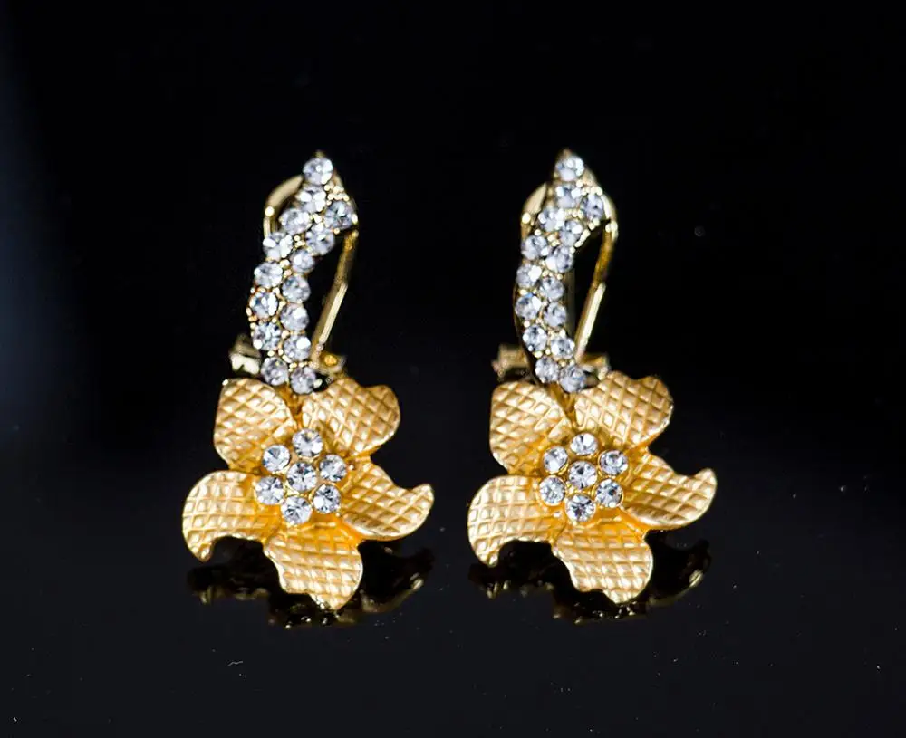 Parure Bijoux Femme нигерийские Свадебные украшения красивые цветы серьги с жемчугом