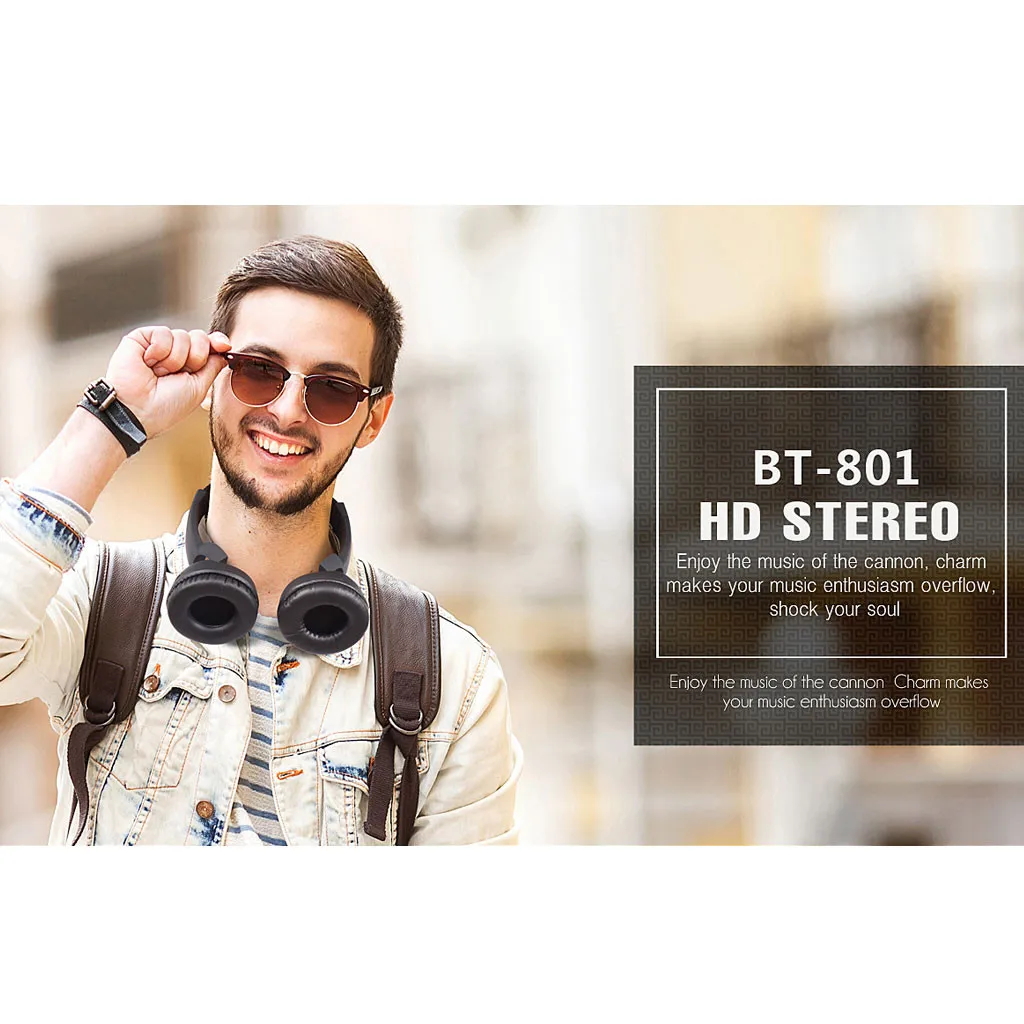 Беспроводная bluetooth-гарнитура гарнитура стерео Музыкальная наушники с tf-картой