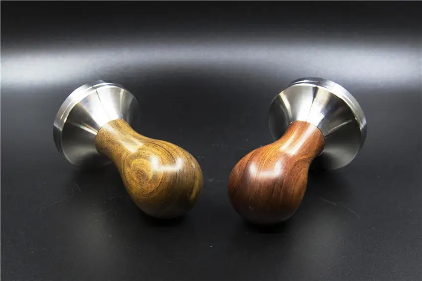 304Stainless Steel Red Sandalwood Handle Tamper 51/53/54/58/58.35mm Coffee Tamper Espresso Powder Coffee Accessories For Barista