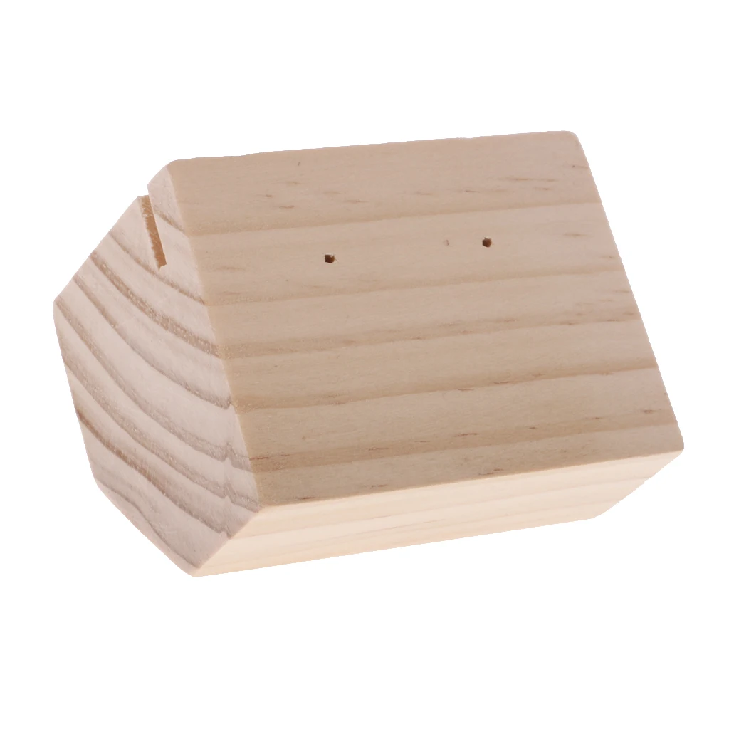 Простые неокрашенные деревянные серьги шпильки для ушей держатель ювелирных