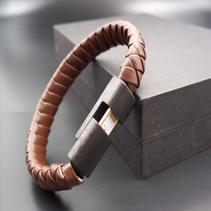 Плетеный браслет Micro data женский Новый кожаный шнур плетеный wire|braided bracelet|rope braided