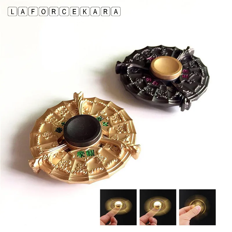 Черного и золотого цвета Джо металлический фиджет Спиннер цинковый сплав