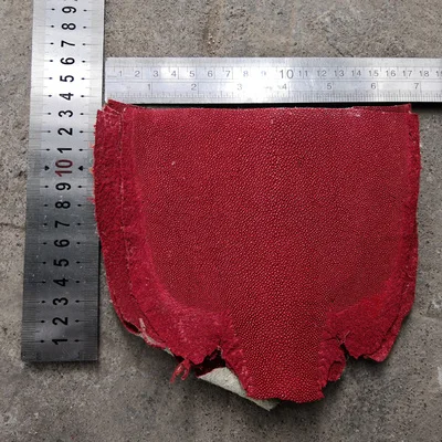 13.5x7cm russetish Натуральная кожа ската, натуральная кожа Manta Ray, кожа для рукоделия, кожаные ремесленные часы, ремень, материал ручки ножа, 13,5x7 см - Цвет: 13.5x7cm russetish