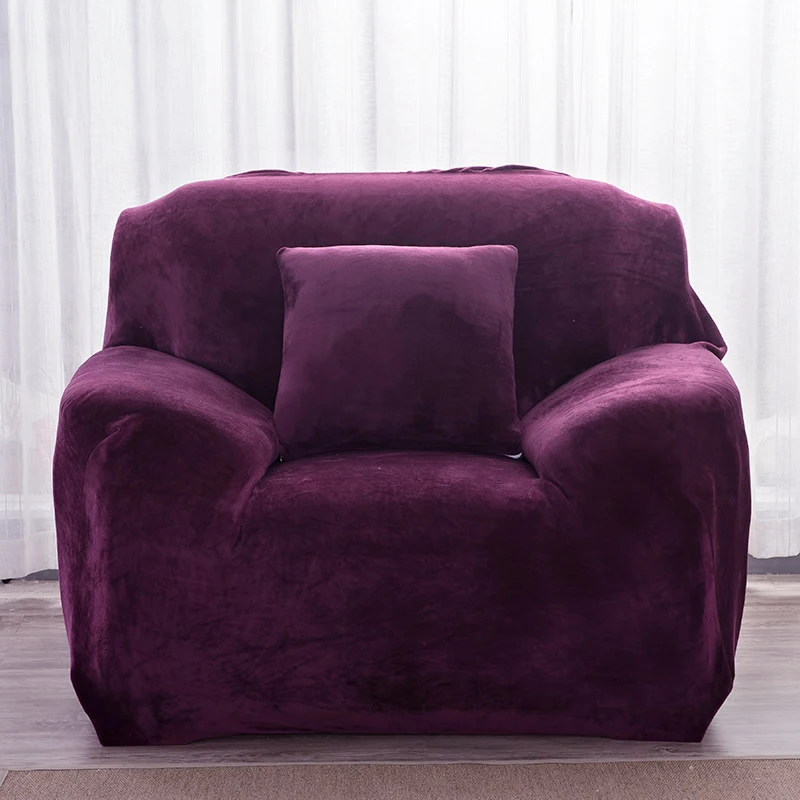 Purple Плюшевые тканевые чехлы для диванов, универсальные чехлы для диванов, чехлы для диванов, машинное моющееся сиденье, чехлы для домашних животных, для дома, гостиной - Цвет: Purple