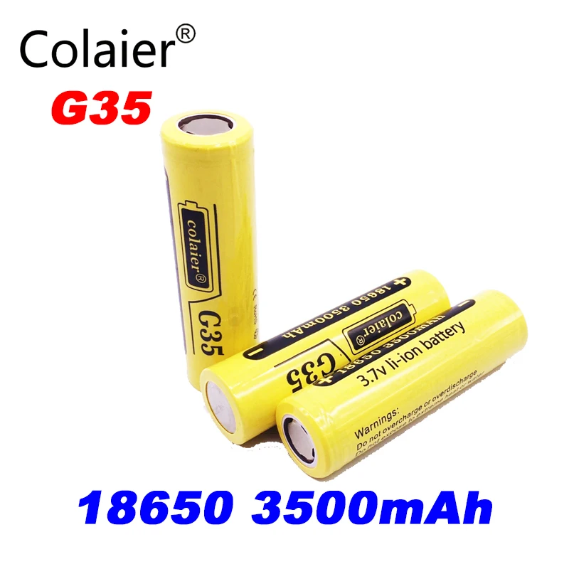 Аккумуляторная батарея Colaier 18650 3500 мАч G35 3 7 В литий-ионная аккумуляторная 20A