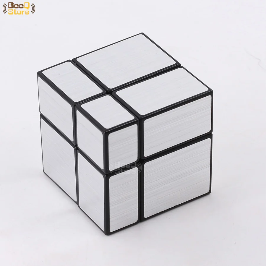 2x2-Silver Shengshou 2x2 3x3 зеркальный куб магический куб Золотой Серебряный Матовый волшебный куб 3x3x3 для детей обучающая игрушка в подарок - Цвет: 2x2-Silver