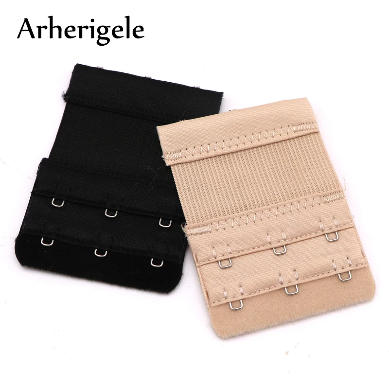 Arherigele, 3 шт., удлинитель для бюстгальтера, 2 ряда, 3 крючка, нейлоновый удлинитель для бюстгальтера, эластичная регулируемая застежка, ремень для бюстгальтера, аксессуары для женских бюстгальтеров