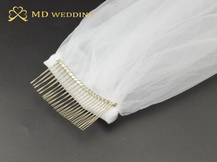 Кружевная свадебная фата с вышивкой длинная белая/слоновая кость свадебные