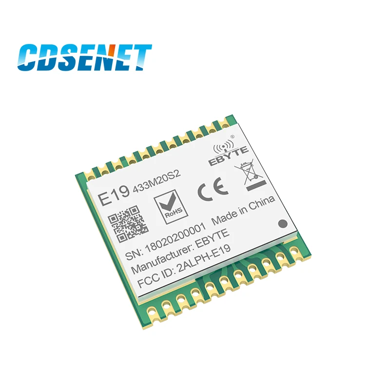 E19 433M20S2 SX1278 LoRa 433 МГц SMD SPI дальнего действия коммуникатор радио 100 мВт Печать