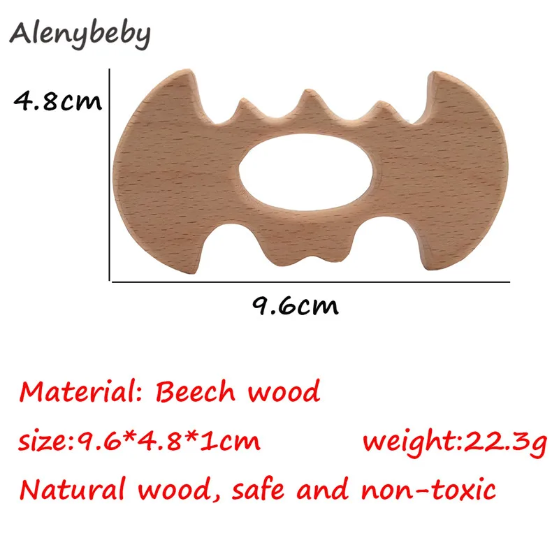 1pcs BPA FREE Natural Wood Teether Cartoon Animal Shape Wooden Baby Teether Toy Safe New baby Teething Toys Baby Shower Gift