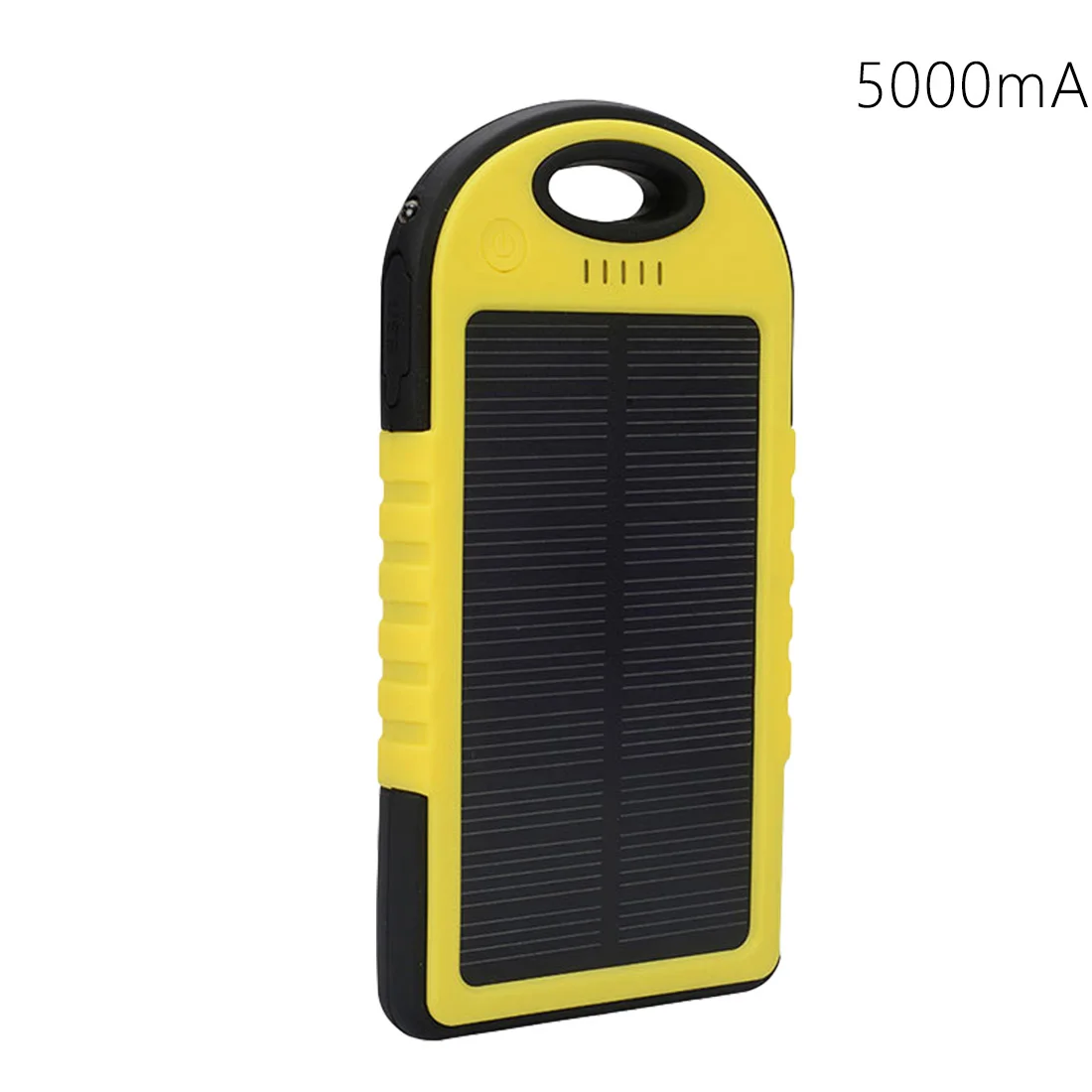 yellow and black Водонепроницаемый внешний аккумулятор на солнечной батарее, 5000 мА/ч, Двойной внешний USB порт, полимерный аккумулятор, зарядное устройство, светильник для улицы - Цвет: yellow and black